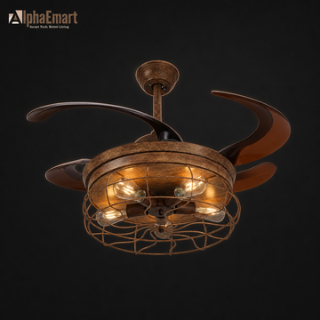 Alpha Fanora Modern Chandelier BLDC 4 Blades 48" Ceiling Fan