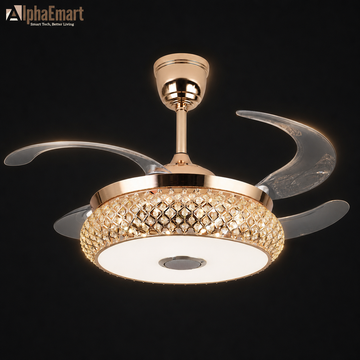 Alpha Vantique Modern Chandelier BLDC 4 Blades 48" Ceiling Fan