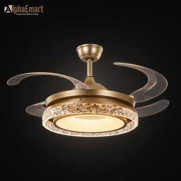 Alpha Florelle Modern Chandelier BLDC 4 Blades 48" Ceiling Fan