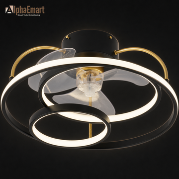 Alpha Lumique Modern Chandelier BLDC 3 Blades 36" Ceiling Fan