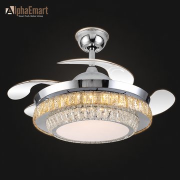 Alpha Ventello Modern Chandelier BLDC 4 Blades 48" Ceiling Fan