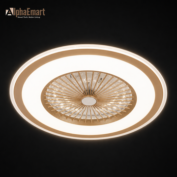 Alpha Veloura Modern Chandelier BLDC 4 Blades 36" Ceiling Fan
