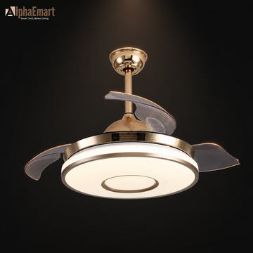 Alpha Illuma Modern Chandelier BLDC 4 Blades 36" Ceiling Fan