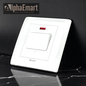 Belamy White 20A DP Switch With LED