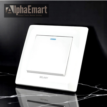 Belamy LK7 LANBAO Grey White 1 Gang 1 Way Switch