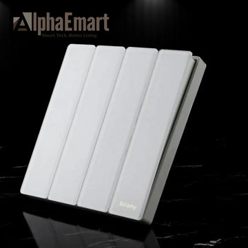 Belamy White 4 Gang 1 Way Switch