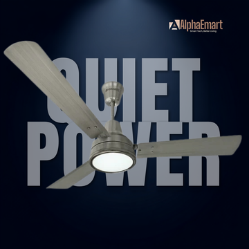 Breezalit Alina Under Light Remote Controlled 3 Blades 48" Ceiling Fan (Brushed steel)