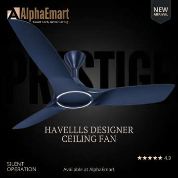 Havells Stealth Air BLDC Remote Controlled 3 Blades 48" Ceiling Fan (Indigo Blue)