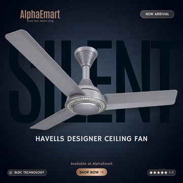 Havells Cera BLDC Remote Controlled 3 Blades 48" Ceiling Fan (Mist