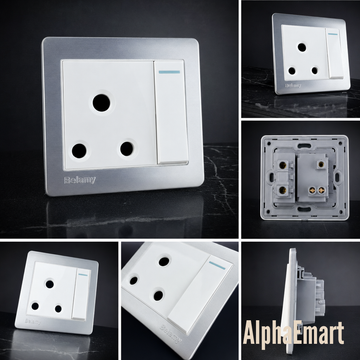 Belamy 1 Gang 2 way with Socket Modular Switch