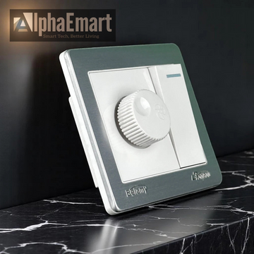 Belamy White-Grey Fan Dimmer With Switch