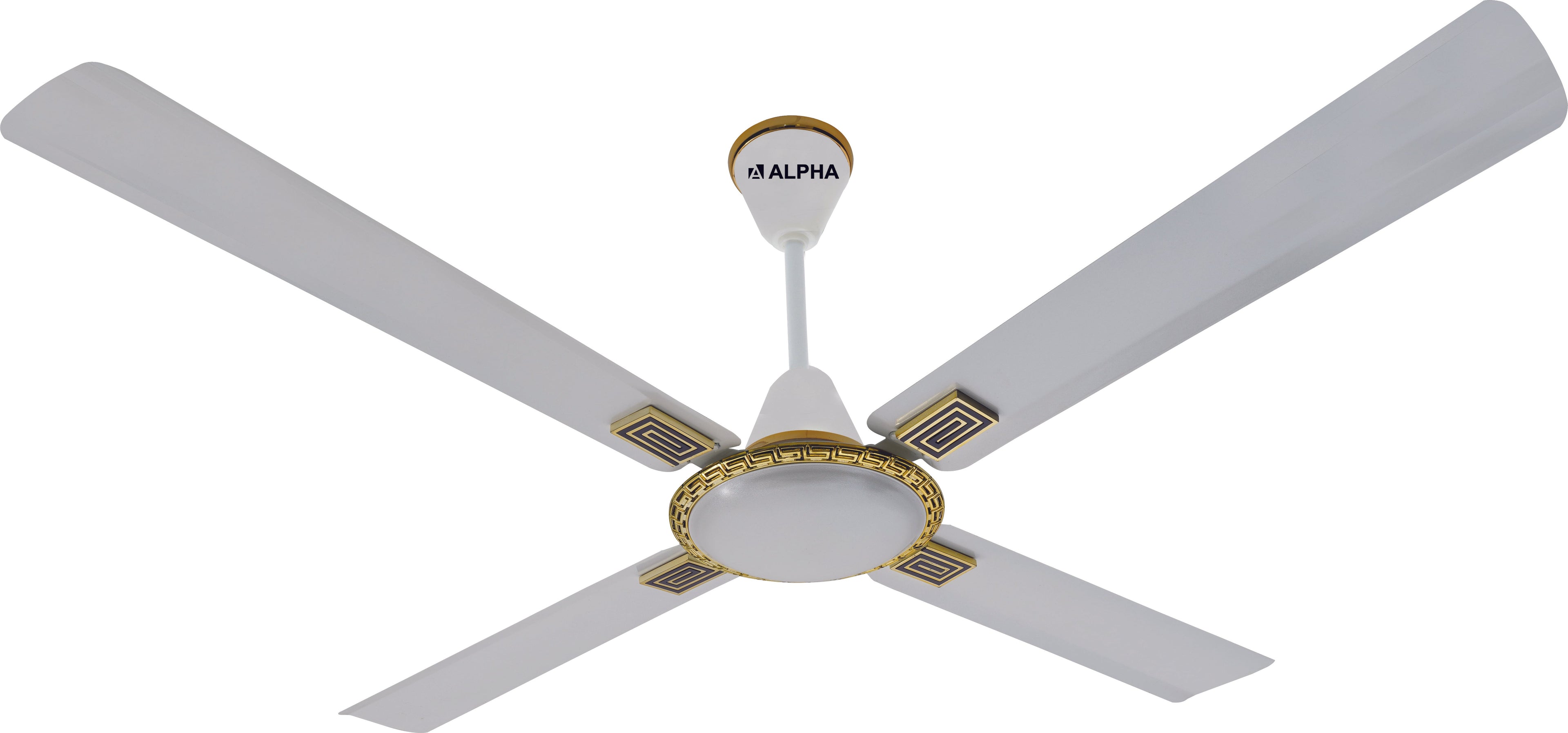 Alpha Cleo 4 Blade Signature Collection Ceiling Fan Golden Eye Ivory 56"/48" (AL-101)