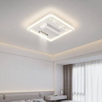 Bladeless Ceiling Fan Light Recessed Smart LED Ceiling Fan Lamp With Remote Control