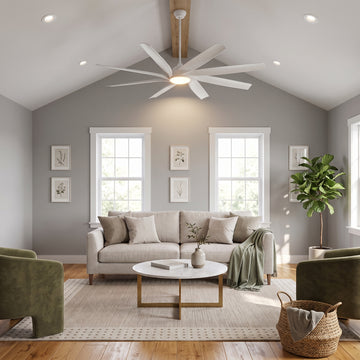 Alpha Aeronix 72” 8 blade ceiling Fan (White)