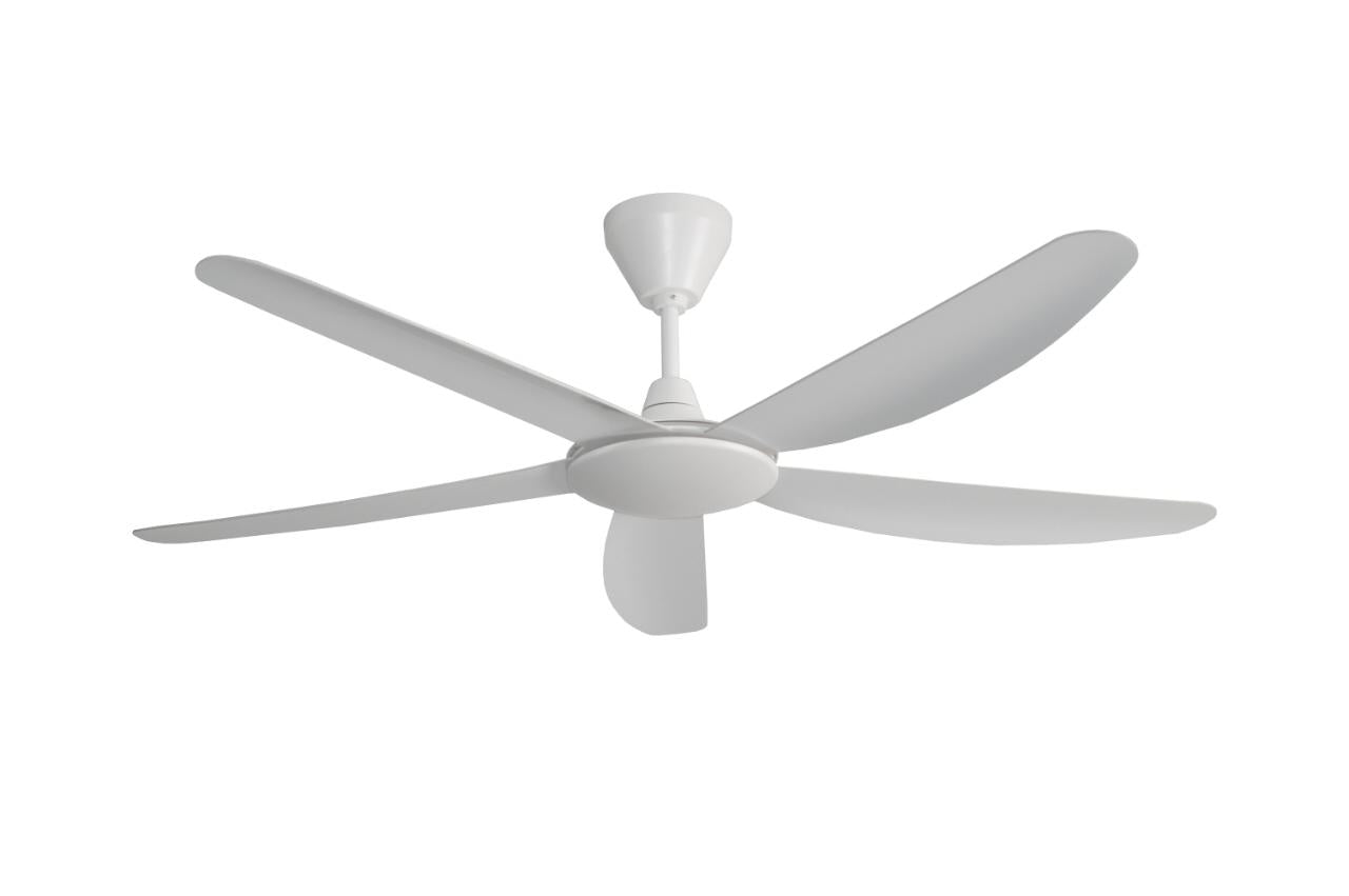 Aero UL 56" Smart Ceiling Fan (Matt White, 5 Blades) – BLDC Motor with Remote Control – Luxury Energy Efficient Ceiling Fan