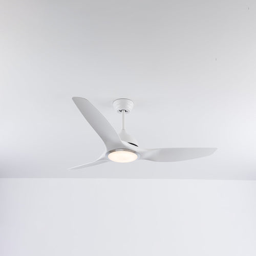 Aero Silk UL Roverr 52" Smart Ceiling Fan (White, 3 Blades) – Tuya WiFi BLDC Motor LED Dual Light Ceiling Fan