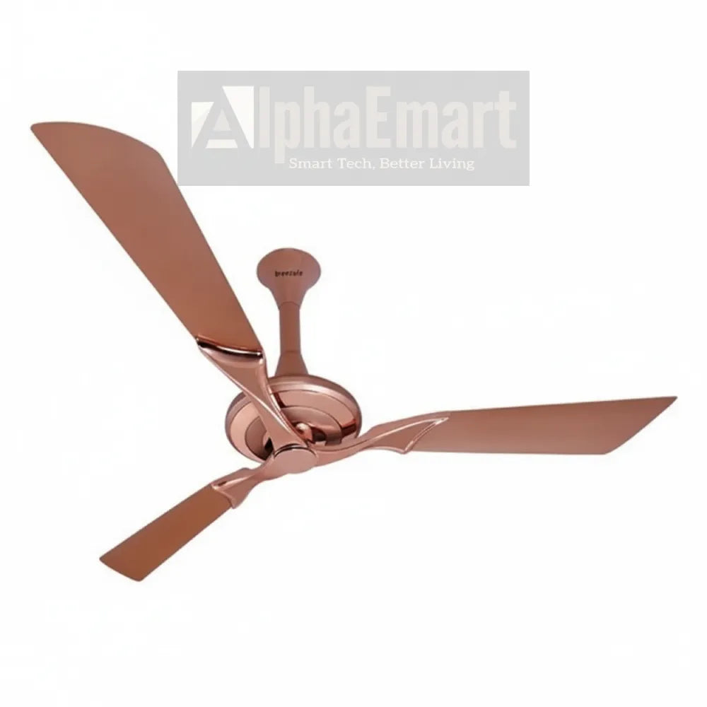 Alpha Breezalit Stella rose gold 3-blade ceiling fan isolated product view