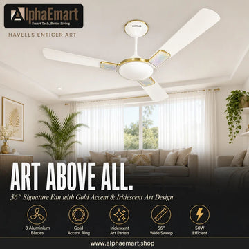 Havells Enticer Art Designer 3 Blades 56" Ceiling Fan (Pearl Sapphire)