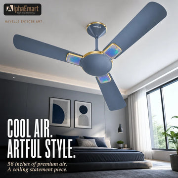 Havells Enticer Art Designer 3 Blades 56" Ceiling Fan (Sapphire Gold)