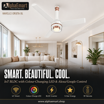 Havells Crista Under-Light 48" Ceiling Fan (Brushed Brass)